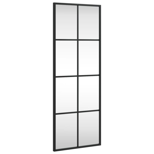 VIDAXL  Wall Mirror Black 30X80 Cm Rectangle Iron