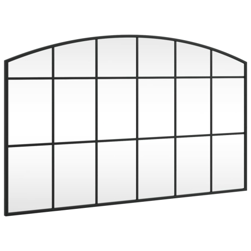 VIDAXL  Wall Mirror 100X60 Cm Arch Iron In Black