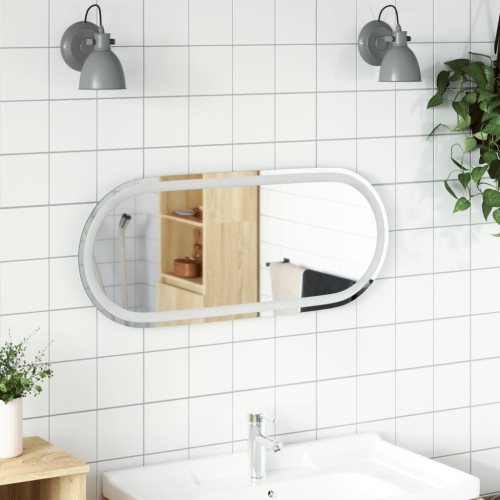 VIDAXL  Led Bathroom Mirror 80X35 Cm Oval