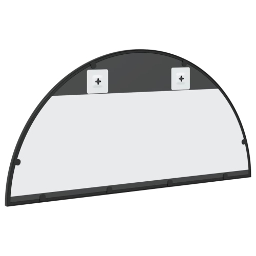 vidaXL Wall Mirror Black 80x40 cm Arch Iron