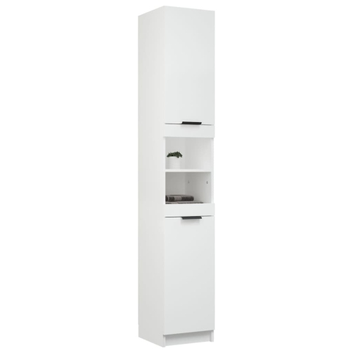 vidaXL Bathroom Cabinet White 32x34x188.5 cm Engineered Wood