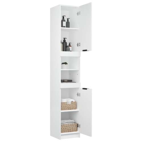 vidaXL Bathroom Cabinet White 32x34x188.5 cm Engineered Wood