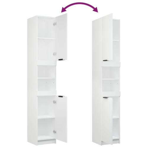 vidaXL Bathroom Cabinet White 32x34x188.5 cm Engineered Wood