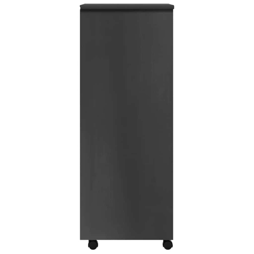 vidaXL MOSS 8-Drawer Chest with Wheels, Solid Pinewood, 20.9"x15.4"x40.6", Gray