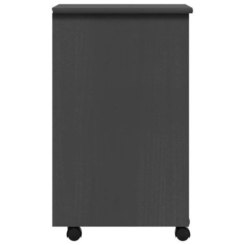 vidaXL MOSS 4-Drawer Chest with Wheels, Solid Pinewood, 13.4"x15.4"x25.8", Gray