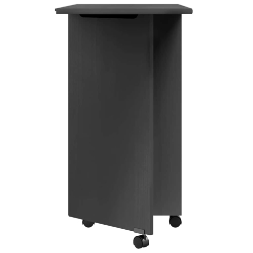 vidaXL MOSS 7-Drawer Chest with Desk & Wheels, Solid Pinewood, 41.5"x15.4"x29.3", Gray