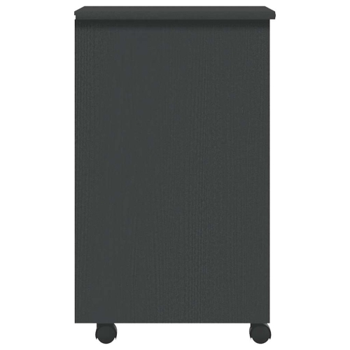 vidaXL MOSS 6-Drawer Chest with Wheels, Solid Pinewood, 13.4"x15.4"x25.8", Gray