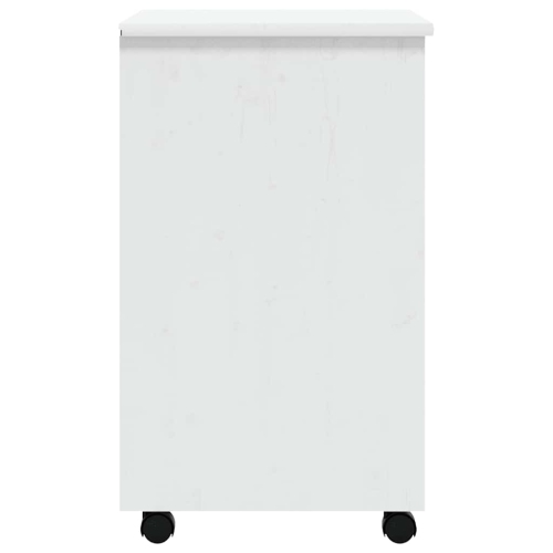 vidaXL MOSS 6-Drawer Chest with Wheels, Solid Pinewood, 20.9"x15.4"x25.8", White