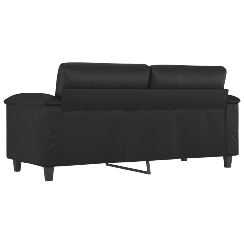 vidaXL 2-Seater Sofa Black 140 cm Faux Leather