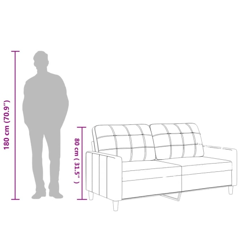 vidaXL 2-Seater Sofa Black 140 cm Faux Leather