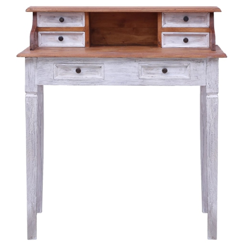 vidaXL Writing Desk with Drawers 90x50x101 cm Solid Mahogany Wood