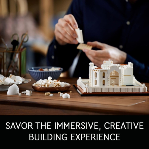 Lego Architecture Taj Mahal 21056 Building Set - Landmarks Collection, Display Model, Collectible Home Décor Gift Idea and Model Kits for Adults and