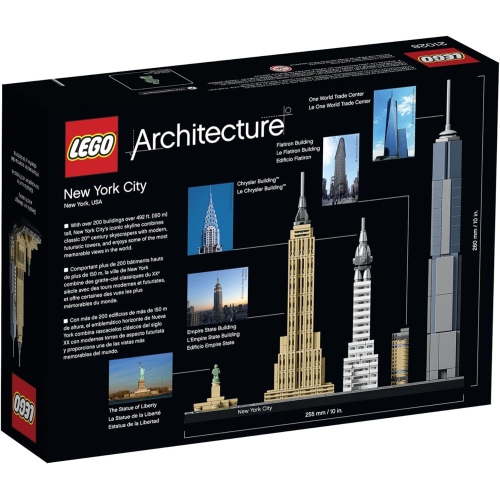 LEGO Architecture New York City Skyline 21028, Collectible Model Kit for Adults to Build, Creative Activity, Home Décor Gift Idea