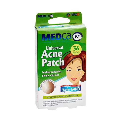 Medca Acne Care Pimple Patch Absorbing Cover - Hydrocolloid Bandages Two Universal Sizes, Acne Spot Treatment for Face & Skin Spot Patch, Reduces