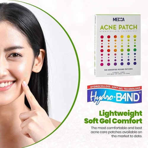 Acne Patches for Face - Hydrocolloid Bandage Pimple Patch in 3 Universal Size, Acne Spot Treatment Care for Face & Skin Spot Patch, Acne, Reduces