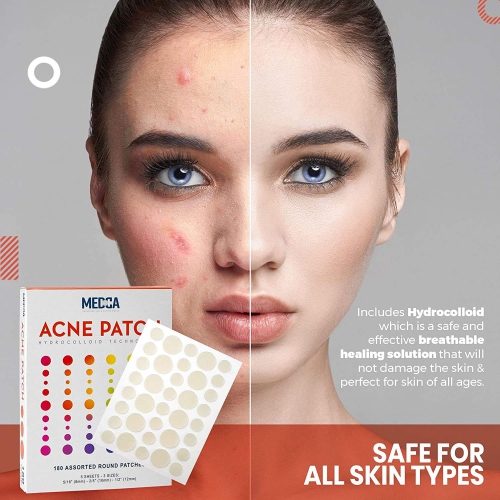 Acne Pimple Patch - Hydrocolloid Bandages Absorbing Covers in Two Universal Sizes, Acne Spot Treatment Care for Face & Skin Spot , Reduces Pimples