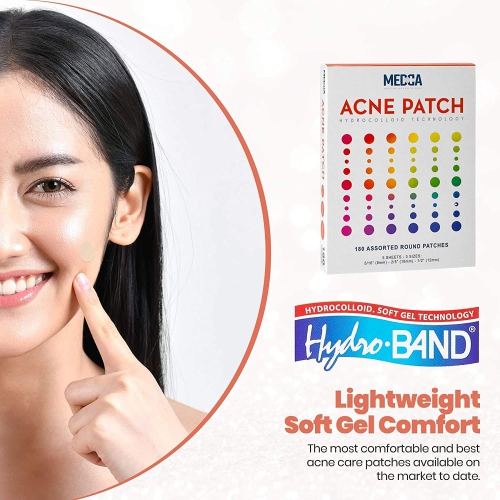 Acne Pimple Patch - Hydrocolloid Bandages Absorbing Covers in Two Universal Sizes, Acne Spot Treatment Care for Face & Skin Spot , Reduces Pimples