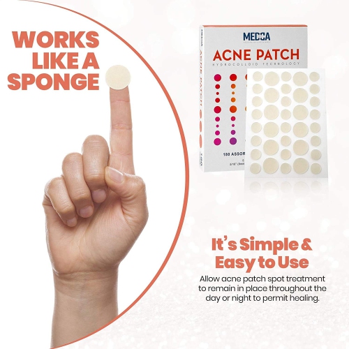 Acne Pimple Patch - Hydrocolloid Bandages Absorbing Covers in Two Universal Sizes, Acne Spot Treatment Care for Face & Skin Spot , Reduces Pimples