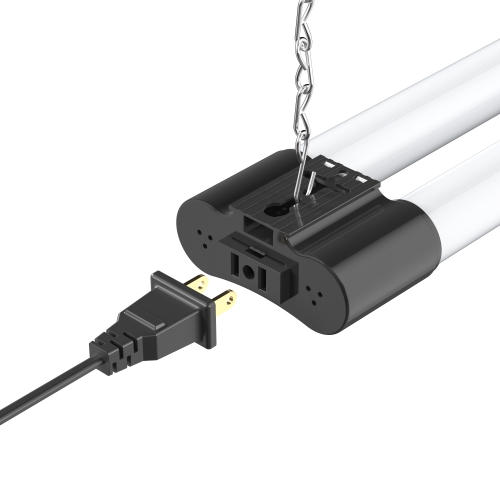 BAZZ – Lampe d’atelier à DEL intégrée à liaison PSHOP3BK, 40 watts, 4000 lumens, éclairage d’atelier à DEL 4000K, avec cordon d’alimentation, montage