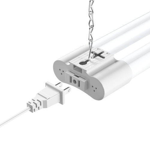 BAZZ – Lampe d’atelier à DEL intégrée à liaison PSHOP3WH, 40 watts, 4000 lumens, éclairage d’atelier à DEL 4000K, avec cordon d’alimentation, montage