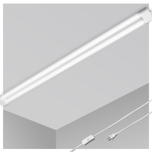 BAZZ – Lampe d’atelier à DEL intégrée à liaison PSHOP3WH, 40 watts, 4000 lumens, éclairage d’atelier à DEL 4000K, avec cordon d’alimentation, montage