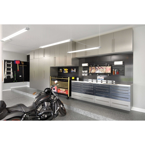 BAZZ – Lampe d’atelier à DEL intégrée à liaison PSHOP3WH, 40 watts, 4000 lumens, éclairage d’atelier à DEL 4000K, avec cordon d’alimentation, montage