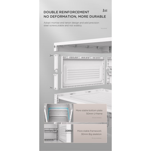 AntBox Shoe Box 8 layers 8 grids Brown, Portable Shoe Organizers Storage Boxes with Magnetic Door, Easy Assembly