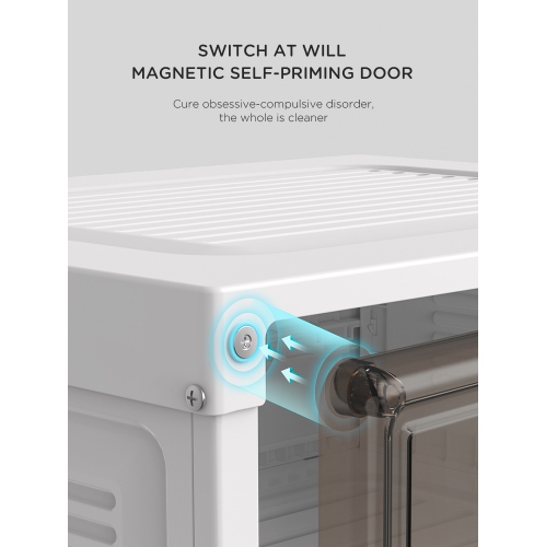 AntBox Shoe Box 6 layers 6 grids, Portable Shoe Organizers Storage Boxes with Magnetic Door, Easy Assembly