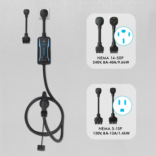 Pion Power Flex-AC LE 40A Level 2 Portable Electric Vehicle Charger - Blue/Black