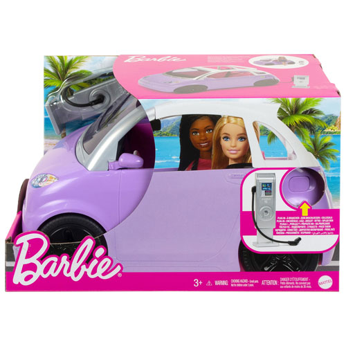 Véhicule électrique Barbie de Mattel avec station de recharge