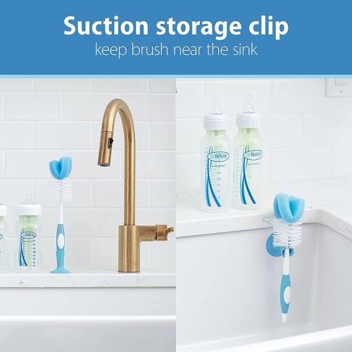 Carte 4&nbsp;oz Options+ de Dr. Brown's./8&nbsp;oz. Ensemble de démarrage de biberons en verre étroits - Paquet de 4 - Bleu