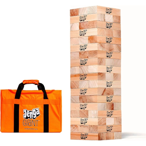 Jenga Giant JS7 Precision-Crafted, Premium Hardwood Game with Heavy-Duty Carry Bag (Authentic Jenga Brand Game)