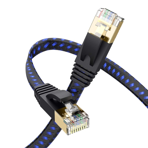 Câble Ethernet Cat 7 Cat7 Câble réseau local Gigabit RJ45 plat haute  vitesse 10 Gb/s blindé réseau Internet