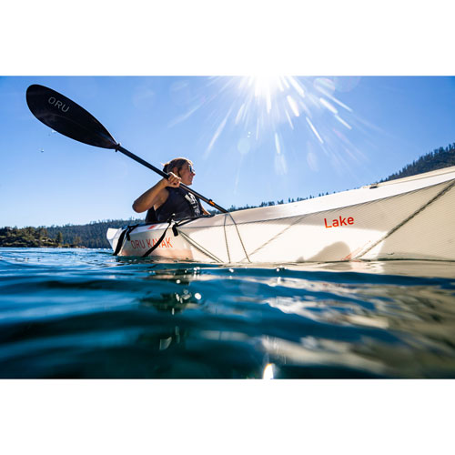 Kayak pliable de 9 pi avec pagaie Lake d'Oru Kayak - Blanc