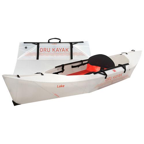 Oru Kayak Lake+ 9 ft. Foldable with Paddle - White