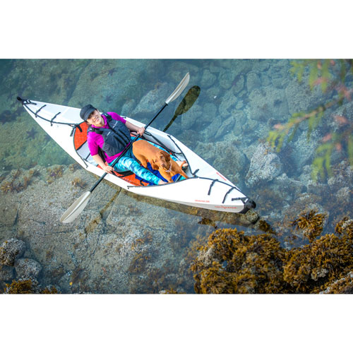 Oru Kayak Beach LT 12 ft. Foldable Kayak with Paddle - White