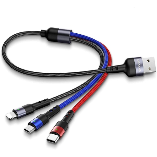 Câble multi-USB, câble de chargeur multiple 1 pi court de