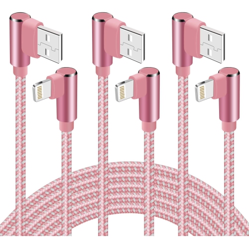 Câble Lightning, Câble de chargeur d'iPhone, Cordon de charge rapide USB  tressé en nylon compatible avec Iphone X / xs Max / xr / 8/8 Plus / 7/7  Plus Ipad, Ipod