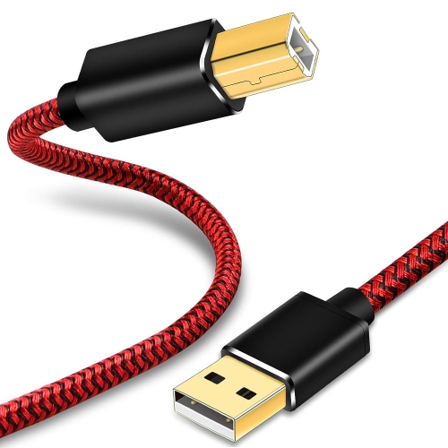 Câble d'imprimante USB 20 pi, USB 2,0 de type A vers B mâle de  LiuTian, câble de numériseur haute vitesse compatible avec HP, Canon