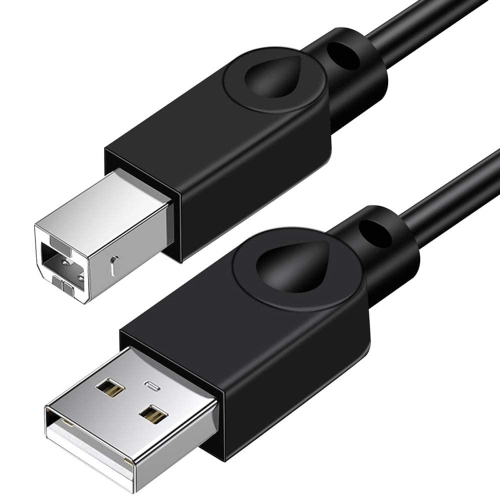 Câble d'imprimante, câble USB 2,0 A mâle vers B mâle câble USB type B  câble de numériseur pour imprimantes comme Canon, Epson, HP