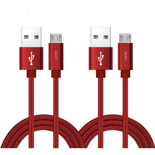 Câble micro USB, chargeur Android compatible [2Pack], chargeur