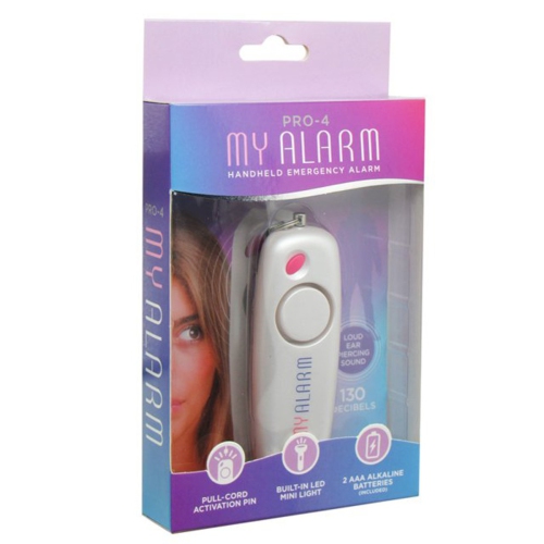 Pro-4 My Alarm Handheld Emergency Alarm With Pull-Cord Activation and Built-In LED Mini Light, 2 AAA Batteries Included