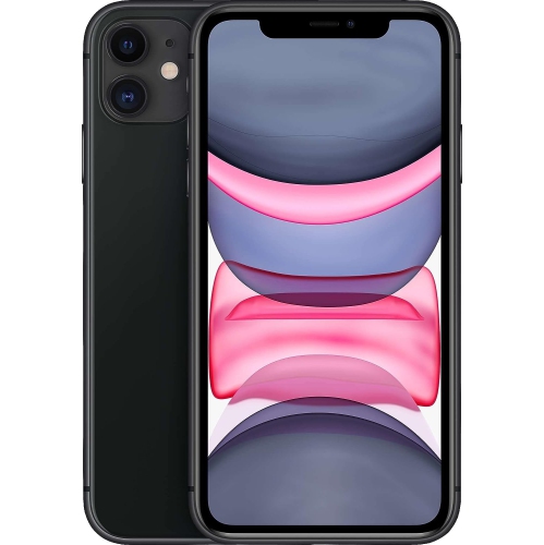Refurbished - Apple iPhone 11 64GB Smartphone - Black - Unlocked - Certified Refurbished