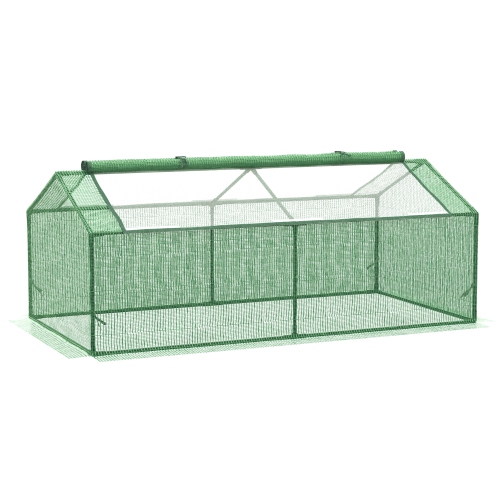 Mini serre Outsunny, maison chaude portative pour plantes, 71 x 36 x 28&nbsp;po, fenêtres à fermeture à glissière enroulable à 2 couches, housse en P