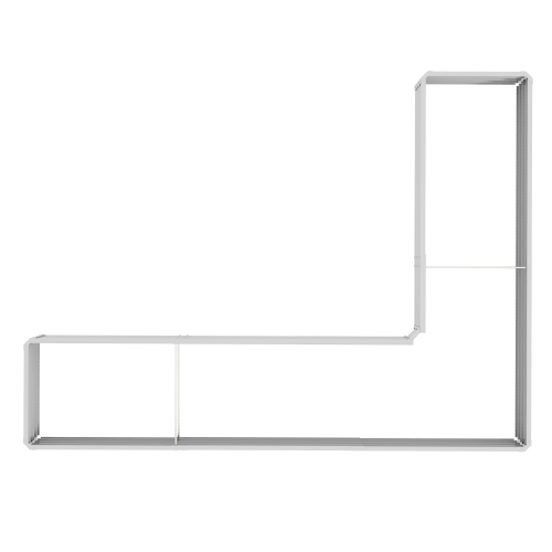 Jardinière surélevée en L Outsunny, jardinière en acier galvanisé de 82 x 109 x 12 po avec tiges renforcées pour légumes, fleurs et herbes, argent