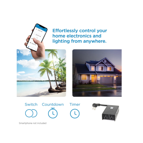 Prise extérieure Wi-Fi double pour maison intelligente UltraLink - Boîte ouverte