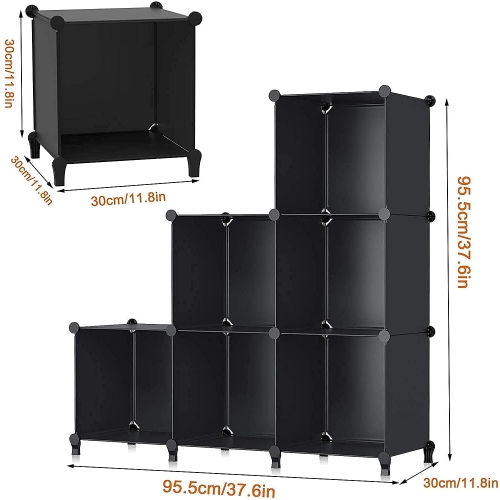 6 Cube Closet Organizers: Cube storage shelf bookshelf with metal hammer. Versatile organizers and storage cabinet