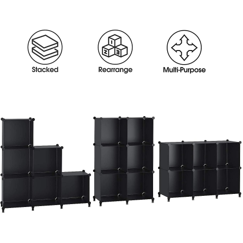 6 Cube Closet Organizers: Cube storage shelf bookshelf with metal hammer. Versatile organizers and storage cabinet