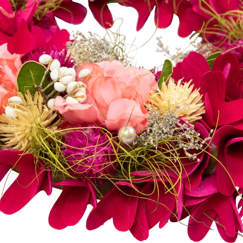 Mixed Floral and Berries Artificial Spring Wreath - 12.5"