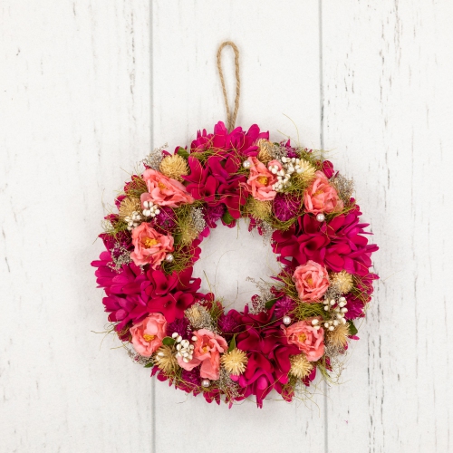 Mixed Floral and Berries Artificial Spring Wreath - 12.5"